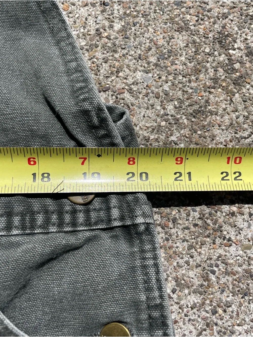 VTG Carhartt R06 MOS Canvas Bib Overalls 40x30 Double Knee Green Union Made USA - Picture 11 of 16